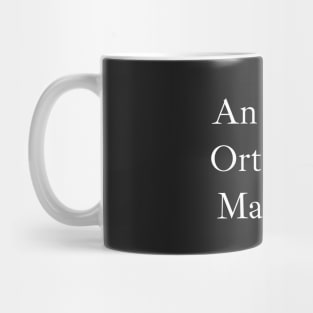 An einem Ort in der Mancha (weiß), Ibarra Real Schriftart Mug